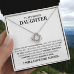 To My Daughter Necklace Luxury LED Light Box With Heartfelt Message Card - Daughter Birthday Present From Dad or Mom