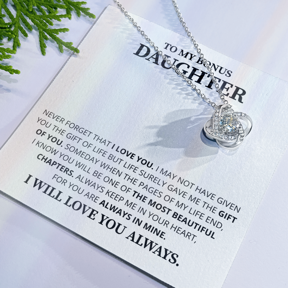 To My Daughter Necklace Luxury LED Light Box With Heartfelt Message Card - Daughter Birthday Present From Dad or Mom