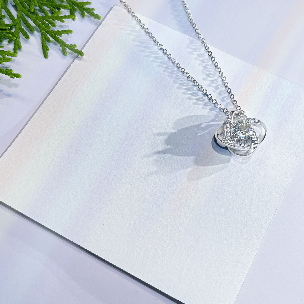 Gift for Her - Love Knot Necklace - Anniversary, Birthday, Christmas or Valentine's Day Gift for Girlfriend