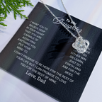 To My Daughter Necklace From Dad With Heartfelt Message - Jewelry Gifts For Graduation for Her From Mom or Daddy