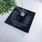 To My Daughter Necklace From Dad With Heartfelt Message - Jewelry Gifts For Graduation for Her From Mom or Daddy