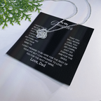 To My Daughter Necklace From Dad With Heartfelt Message - Jewelry Gifts For Graduation for Her From Mom or Daddy