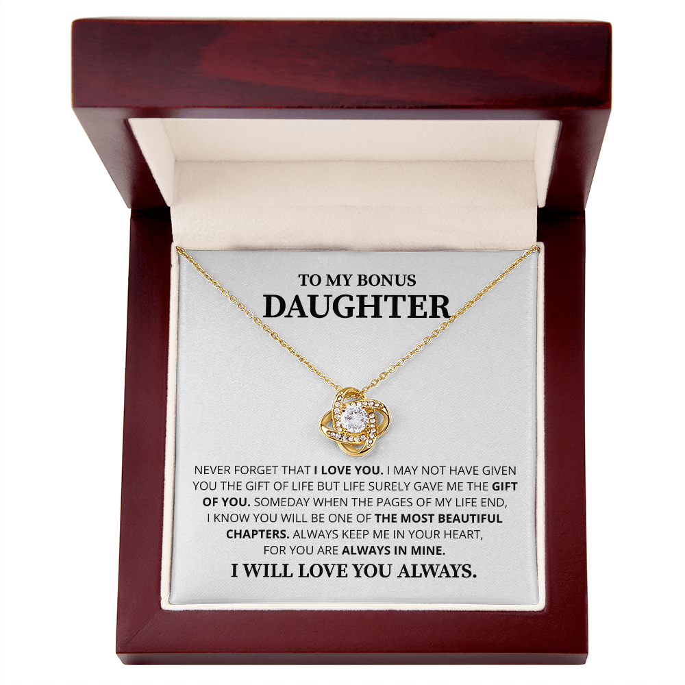 To My Daughter Necklace Luxury LED Light Box With Heartfelt Message Card - Daughter Birthday Present From Dad or Mom
