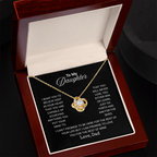 To My Daughter Necklace From Dad With Heartfelt Message - Jewelry Gifts For Graduation for Her From Mom or Daddy