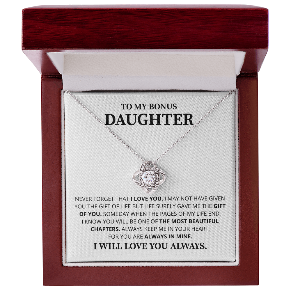 To My Daughter Necklace Luxury LED Light Box With Heartfelt Message Card - Daughter Birthday Present From Dad or Mom