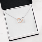 Gift For Her - Interlock Heart Necklace with a Luxury  Box - Gift For Anniversary, Birthday, Christmas or Valentine Day