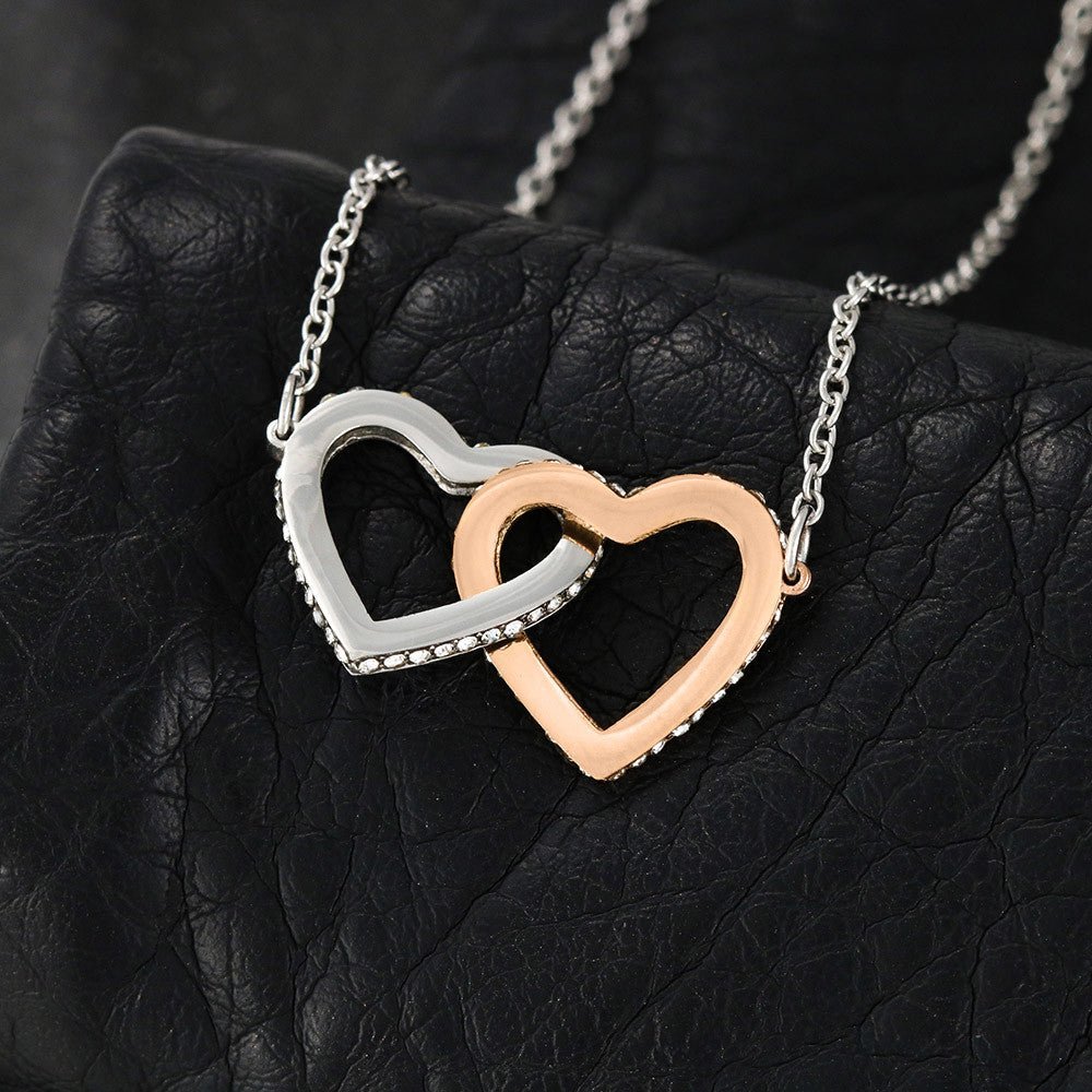 Interlock Heart Necklace with a Luxury  Box - Gift For Anniversary, Birthday, Christmas or Valentine Day