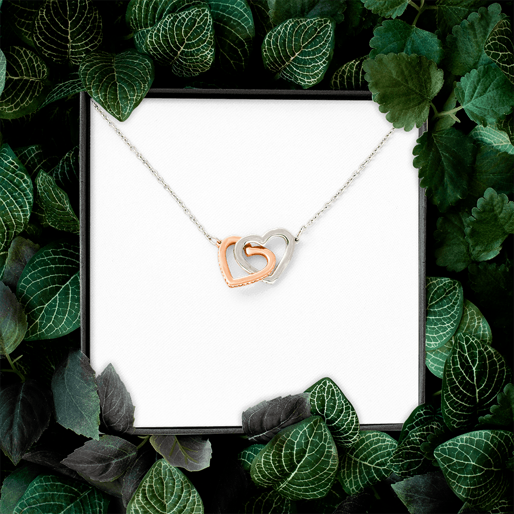 Gift For Her - Interlock Heart Necklace with a Luxury  Box - Gift For Anniversary, Birthday, Christmas or Valentine Day