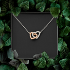 Interlock Heart Necklace with a Luxury  Box - Gift For Anniversary, Birthday, Christmas or Valentine Day
