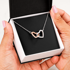 Interlock Heart Necklace with a Luxury  Box - Gift For Anniversary, Birthday, Christmas or Valentine Day