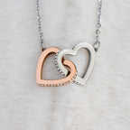 Gift For Her - Interlock Heart Necklace with a Luxury  Box - Gift For Anniversary, Birthday, Christmas or Valentine Day