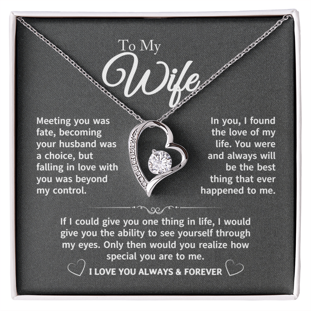 To My Wife - Gift Necklace For Wife - Meeting You Was Fate