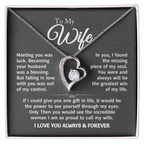 Gift For Wife - Gold Plated Heart Necklace To My Wife For Her Birthday, Valentine's Day, Christmas, Anniversary