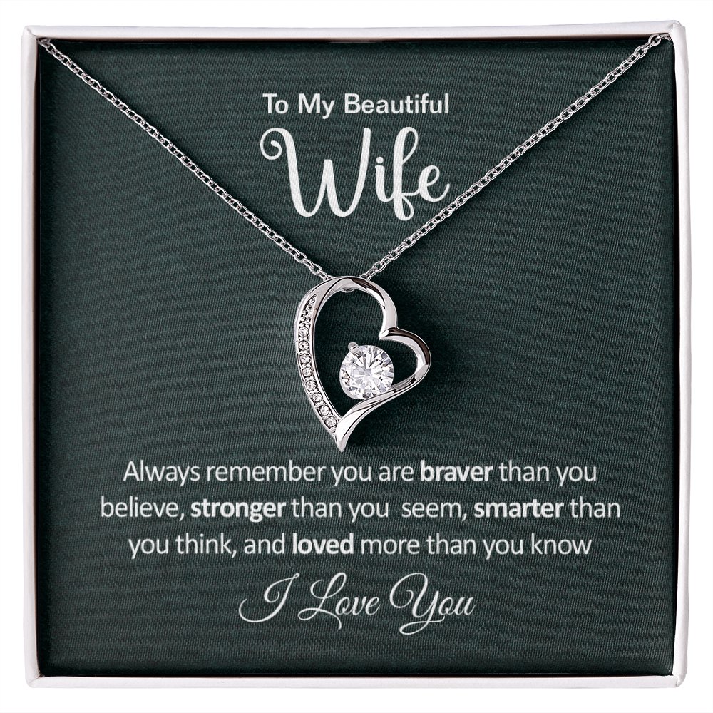 Gifts for Wife from Husband - Soulmate Necklace with Heartfelt Message Card & Box - Anniversary, Birthday, Christmas or Valentine's Day Gift for Girlfriend