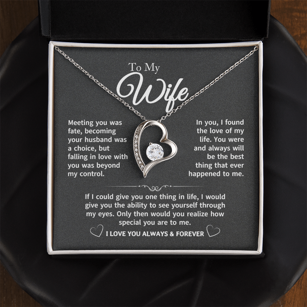 To My Wife - Gift Necklace For Wife - Meeting You Was Fate