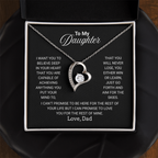 Gift For Daughter Necklace From Dad With Heartfelt Message - Jewelry Gifts For Graduation for Her From Mom or Daddy