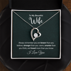 Gifts for Wife from Husband - Soulmate Necklace with Heartfelt Message Card & Box - Anniversary, Birthday, Christmas or Valentine's Day Gift for Girlfriend