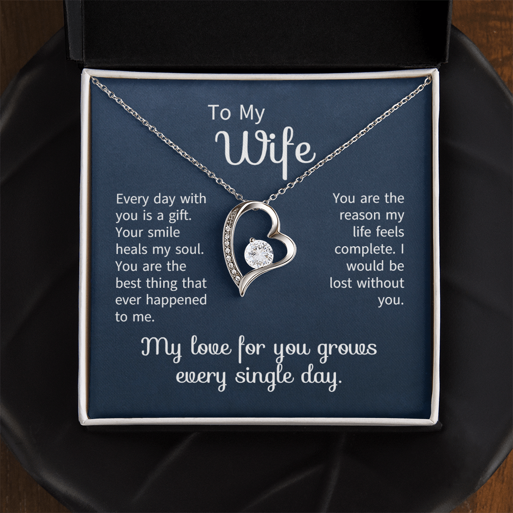 To My Wife Necklace From Husband | Anniversary Valentine Birthday Gift For Wife