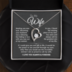 Gift For Wife - Gold Plated Heart Necklace To My Wife For Her Birthday, Valentine's Day, Christmas, Anniversary