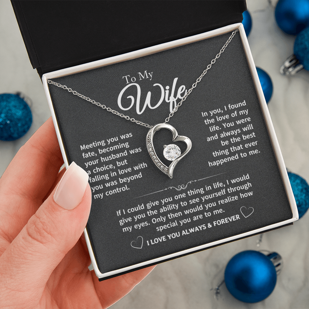 To My Wife - Gift Necklace For Wife - Meeting You Was Fate