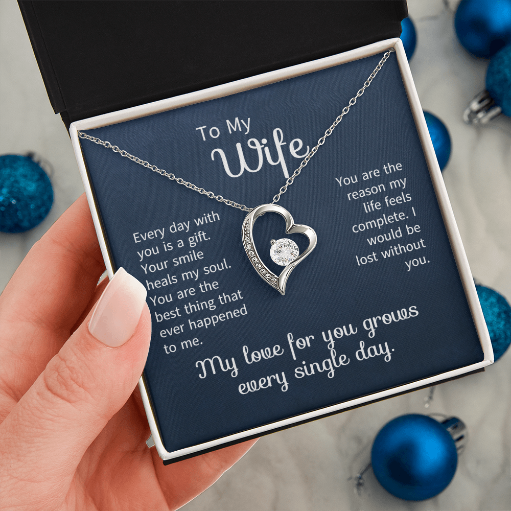To My Wife Necklace From Husband | Anniversary Valentine Birthday Gift For Wife