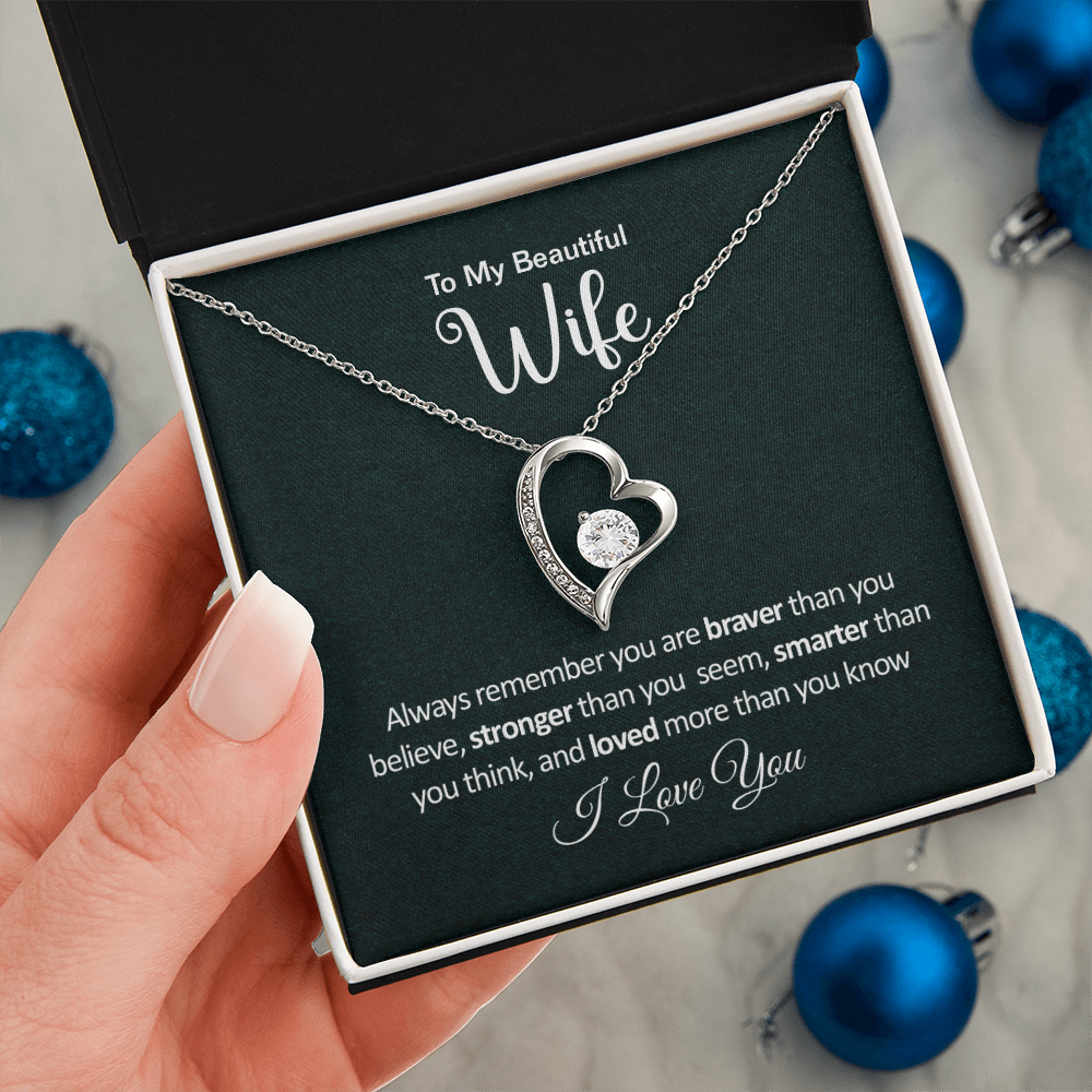 Gifts for Wife from Husband - Soulmate Necklace with Heartfelt Message Card & Box - Anniversary, Birthday, Christmas or Valentine's Day Gift for Girlfriend