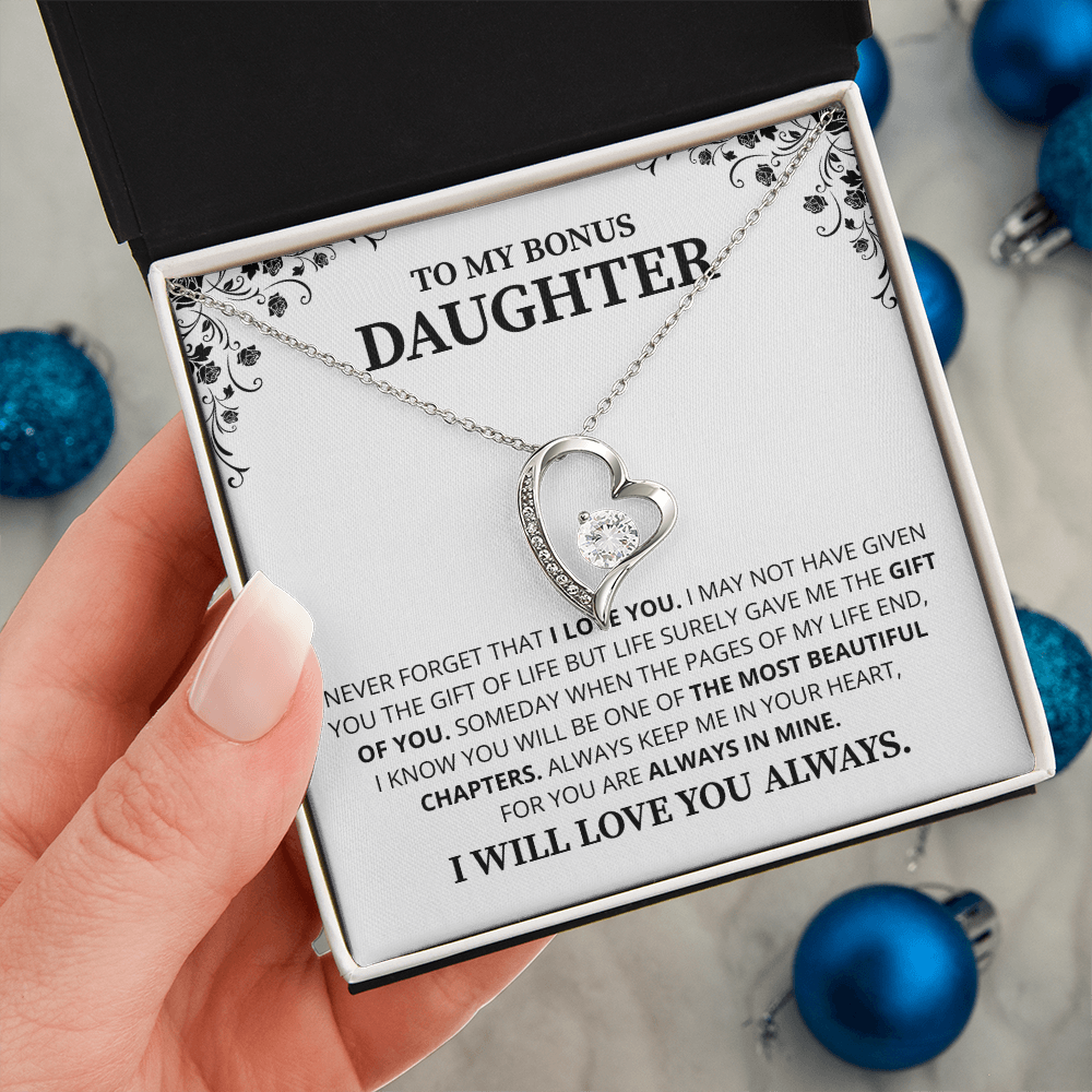 Gift For Daughter Necklace Luxury LED Light Box With Heartfelt Message Card - Daughter Birthday Present From Mom or Daddy