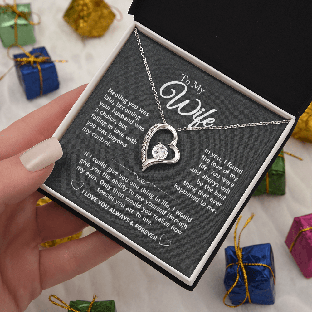 To My Wife - Gift Necklace For Wife - Meeting You Was Fate