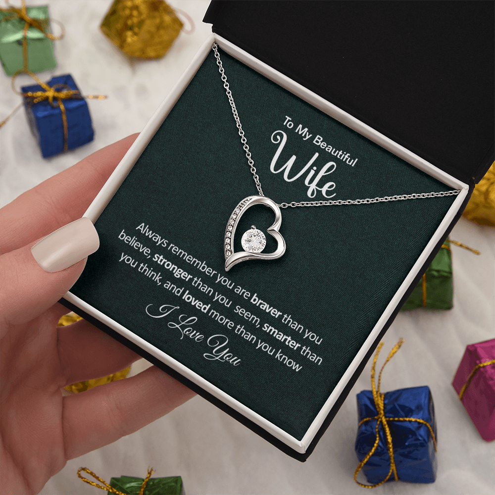 Gifts for Wife from Husband - Soulmate Necklace with Heartfelt Message Card & Box - Anniversary, Birthday, Christmas or Valentine's Day Gift for Girlfriend