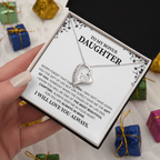 Gift For Daughter Necklace Luxury LED Light Box With Heartfelt Message Card - Daughter Birthday Present From Mom or Daddy