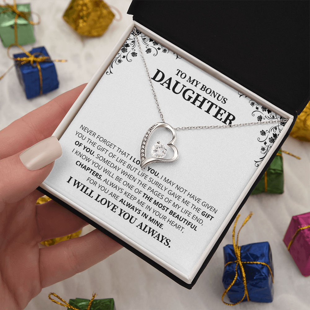 Gift For Daughter Necklace Luxury LED Light Box With Heartfelt Message Card - Daughter Birthday Present From Mom or Daddy