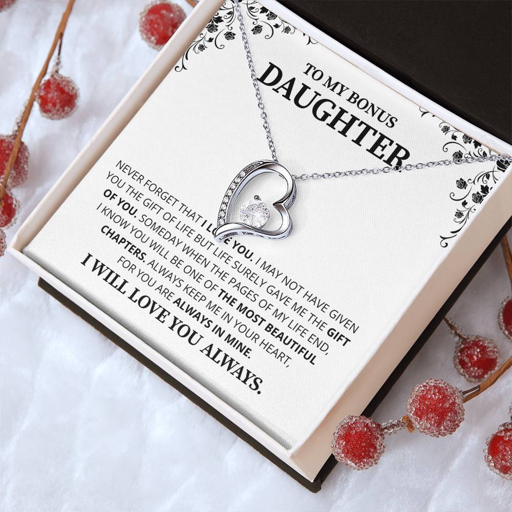 Gift For Daughter Necklace Luxury LED Light Box With Heartfelt Message Card - Daughter Birthday Present From Mom or Daddy