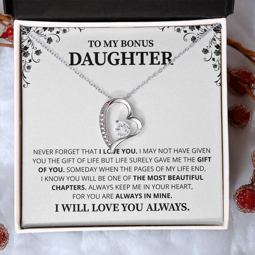 Gift For Daughter Necklace Luxury LED Light Box With Heartfelt Message Card - Daughter Birthday Present From Mom or Daddy