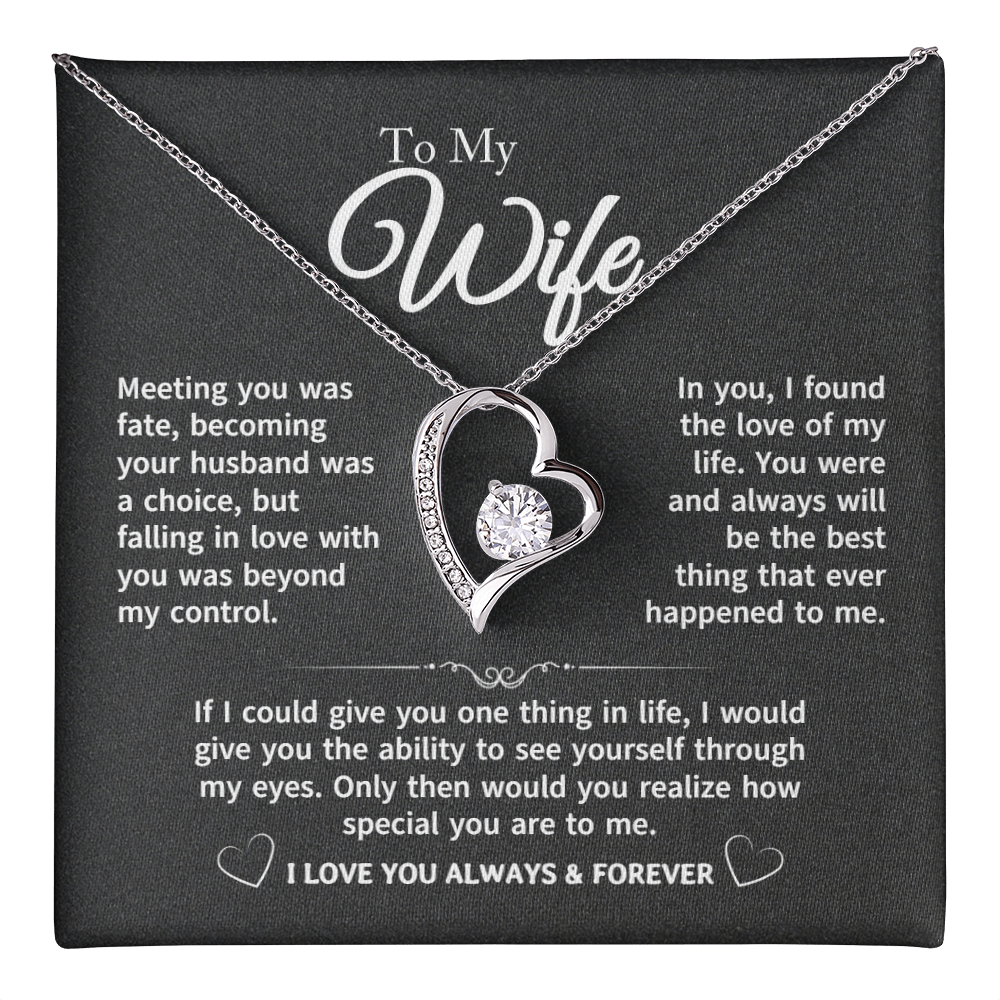 To My Wife - Gift Necklace For Wife - Meeting You Was Fate