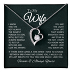 To My Wife Necklace From Husband With Heartfelt Message - Gift For Wife - Anniversary, Birthday, Christmas or Valentine Day Gifts