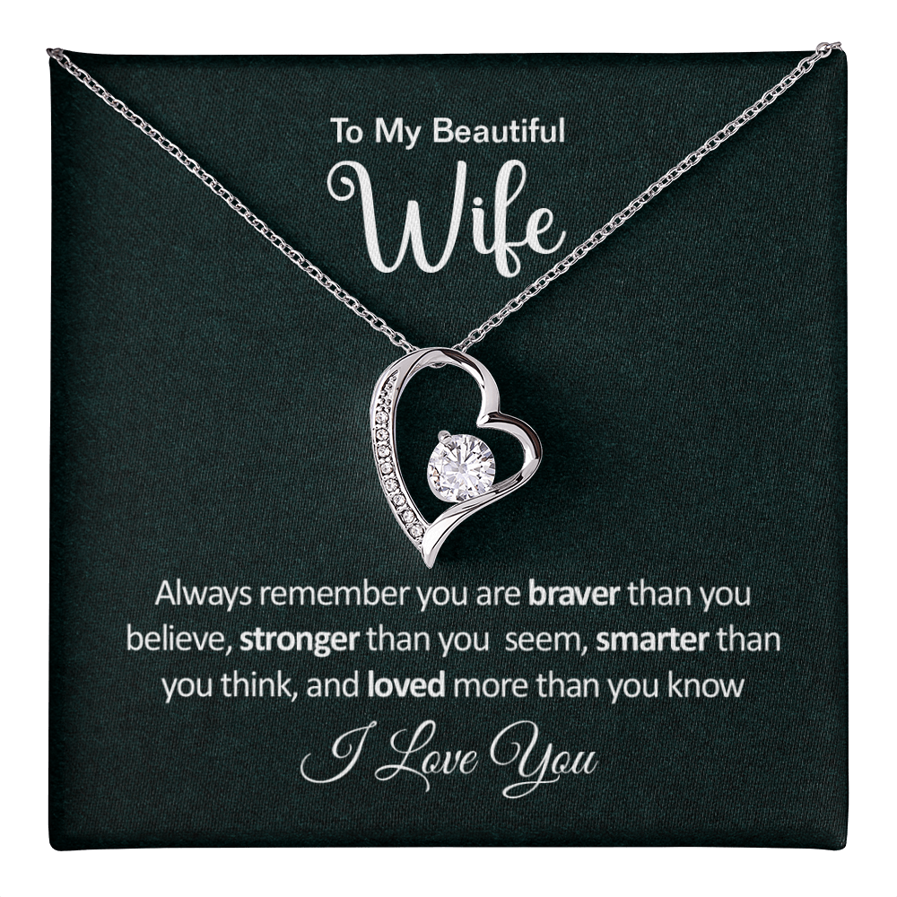 Gifts for Wife from Husband - Soulmate Necklace with Heartfelt Message Card & Box - Anniversary, Birthday, Christmas or Valentine's Day Gift for Girlfriend