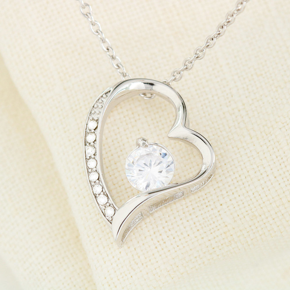 Mother Son Necklace, Forever Love Necklace with Heartfelt Message Card & Box