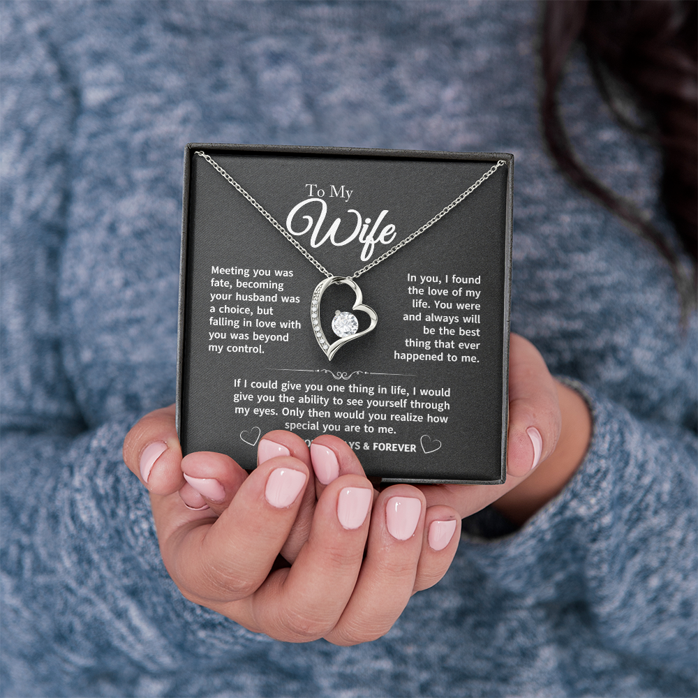 To My Wife - Gift Necklace For Wife - Meeting You Was Fate