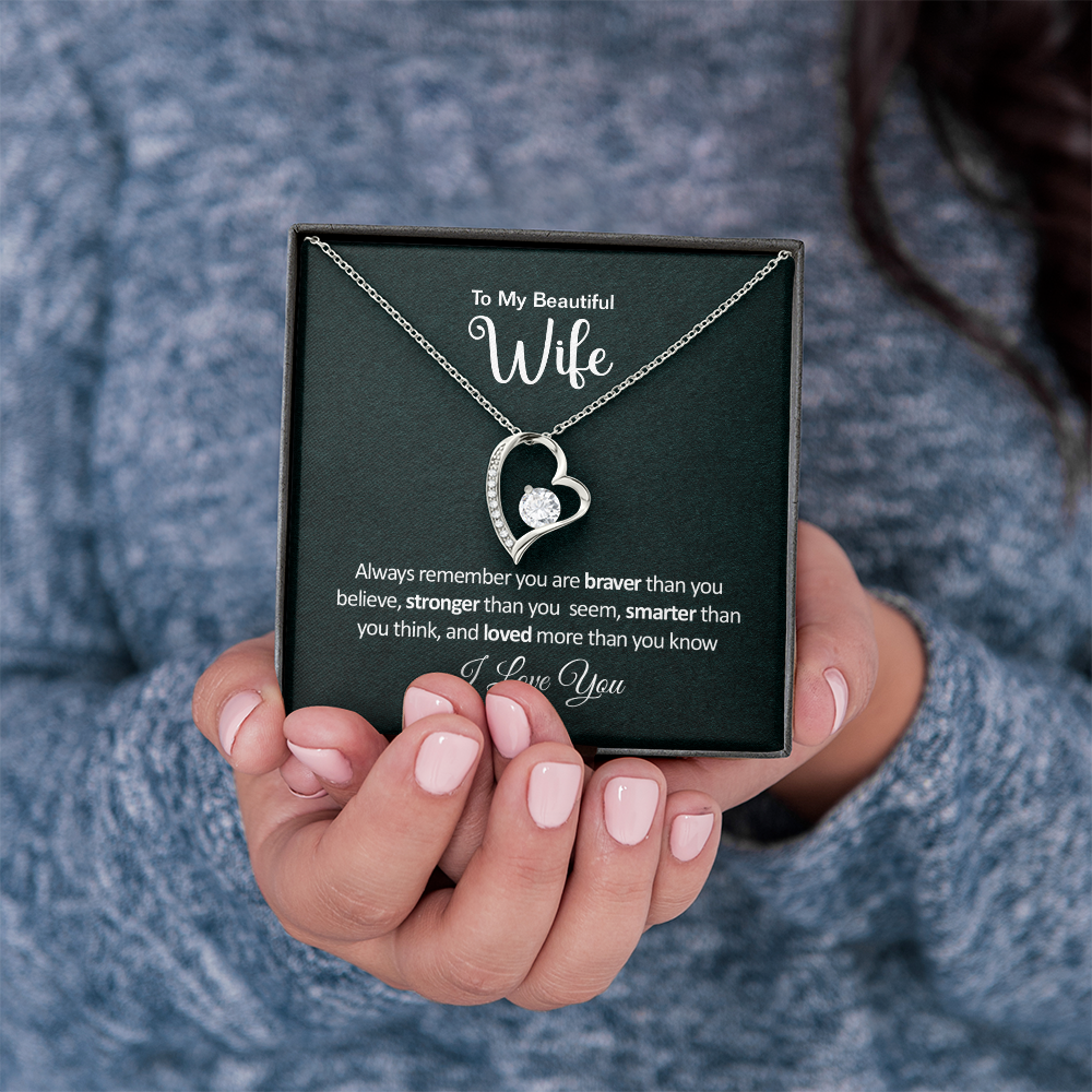 Gifts for Wife from Husband - Soulmate Necklace with Heartfelt Message Card & Box - Anniversary, Birthday, Christmas or Valentine's Day Gift for Girlfriend
