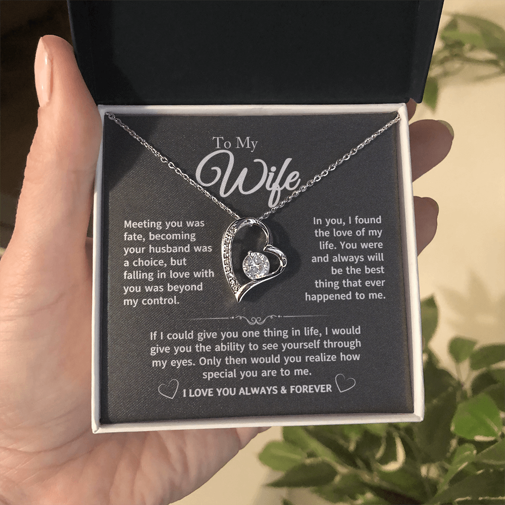 To My Wife - Gift Necklace For Wife - Meeting You Was Fate
