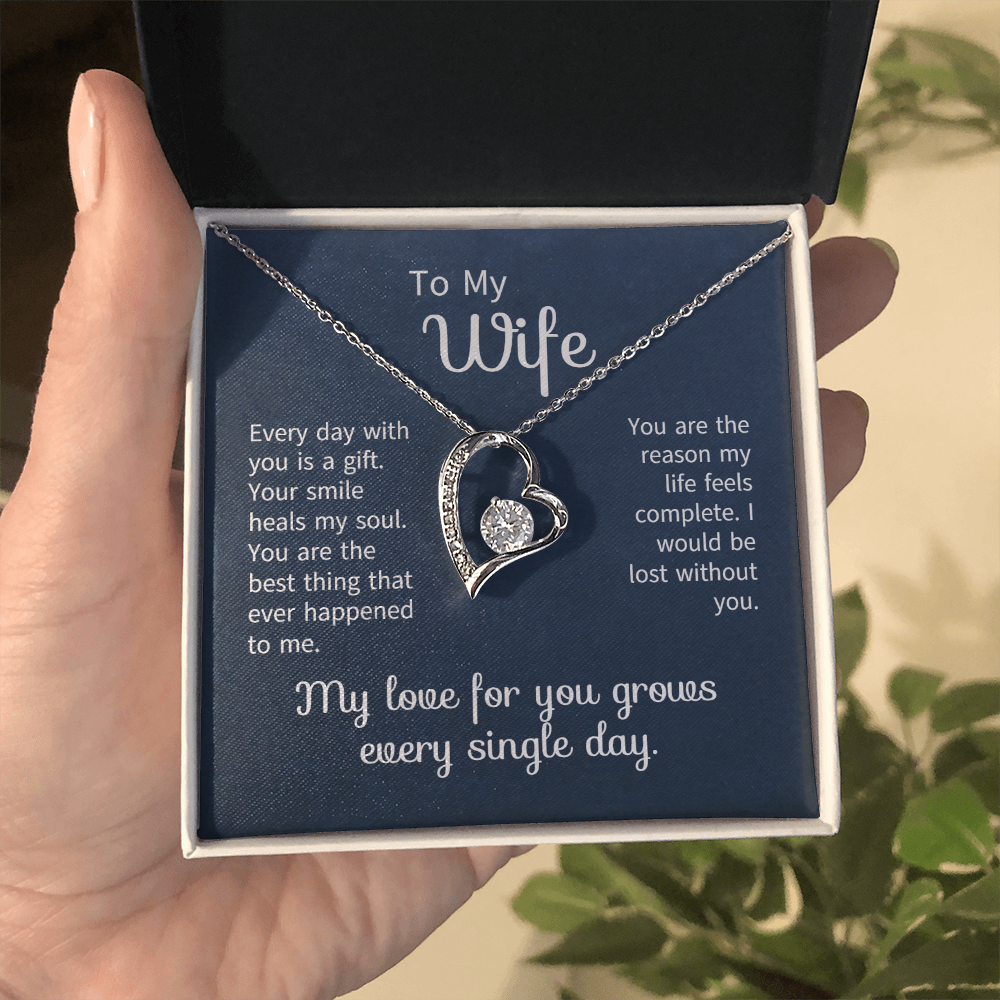 To My Wife Necklace From Husband | Anniversary Valentine Birthday Gift For Wife