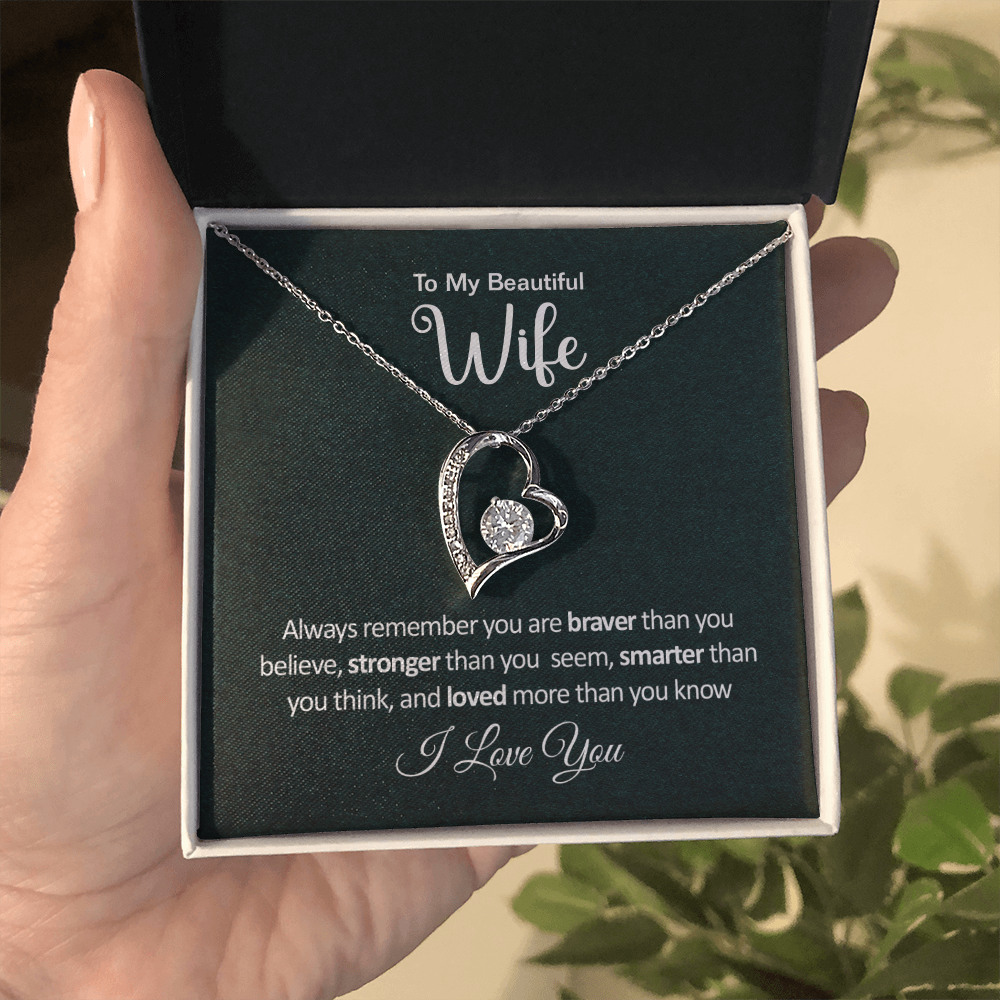 Gifts for Wife from Husband - Soulmate Necklace with Heartfelt Message Card & Box - Anniversary, Birthday, Christmas or Valentine's Day Gift for Girlfriend