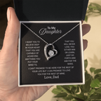 Gift For Daughter Necklace From Dad With Heartfelt Message - Jewelry Gifts For Graduation for Her From Mom or Daddy