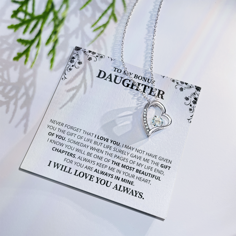 Gift For Daughter Necklace Luxury LED Light Box With Heartfelt Message Card - Daughter Birthday Present From Mom or Daddy