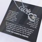 Gift For Wife - Gold Plated Heart Necklace To My Wife For Her Birthday, Valentine's Day, Christmas, Anniversary