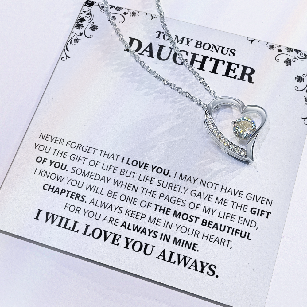 Gift For Daughter Necklace Luxury LED Light Box With Heartfelt Message Card - Daughter Birthday Present From Mom or Daddy