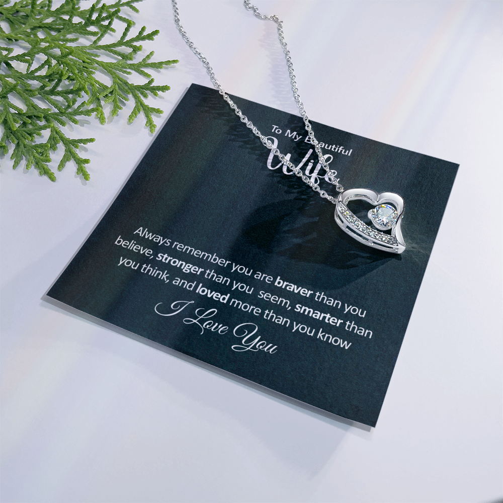Gifts for Wife from Husband - Soulmate Necklace with Heartfelt Message Card & Box - Anniversary, Birthday, Christmas or Valentine's Day Gift for Girlfriend