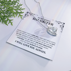 Gift For Daughter Necklace Luxury LED Light Box With Heartfelt Message Card - Daughter Birthday Present From Mom or Daddy