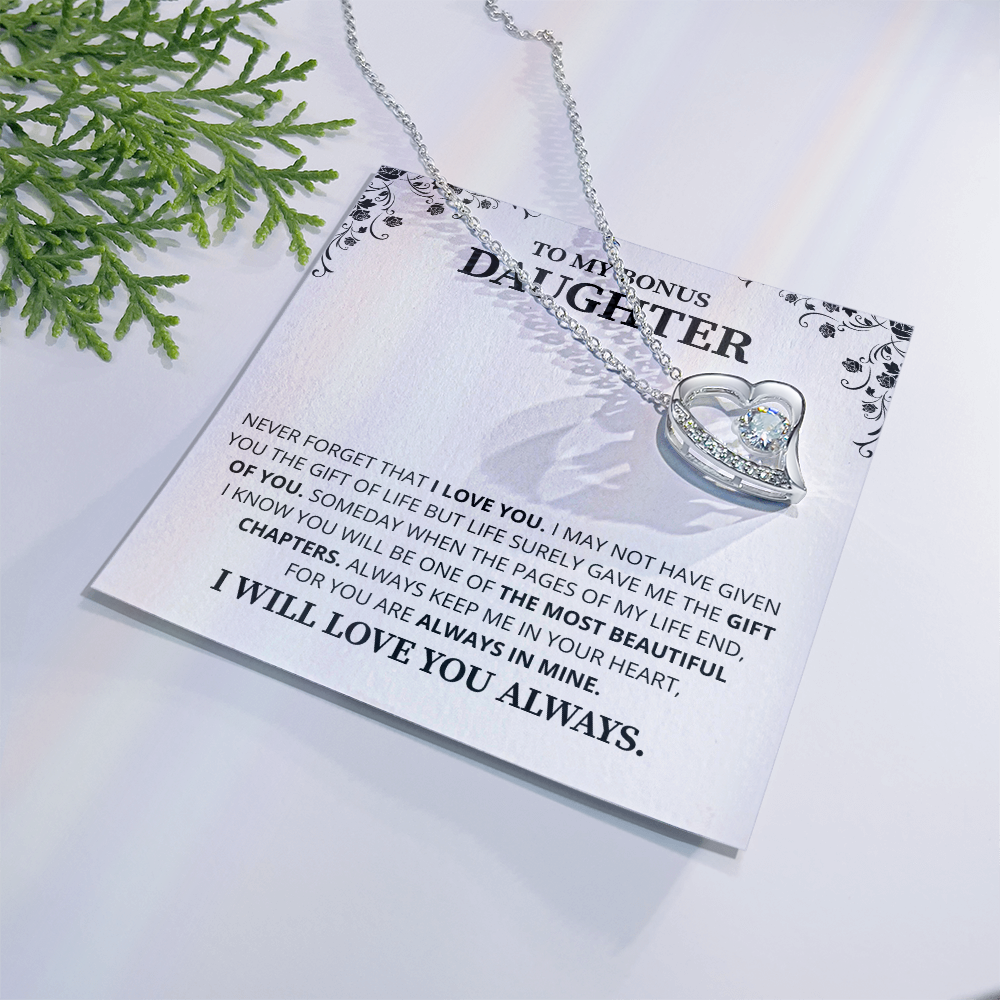 Gift For Daughter Necklace Luxury LED Light Box With Heartfelt Message Card - Daughter Birthday Present From Mom or Daddy