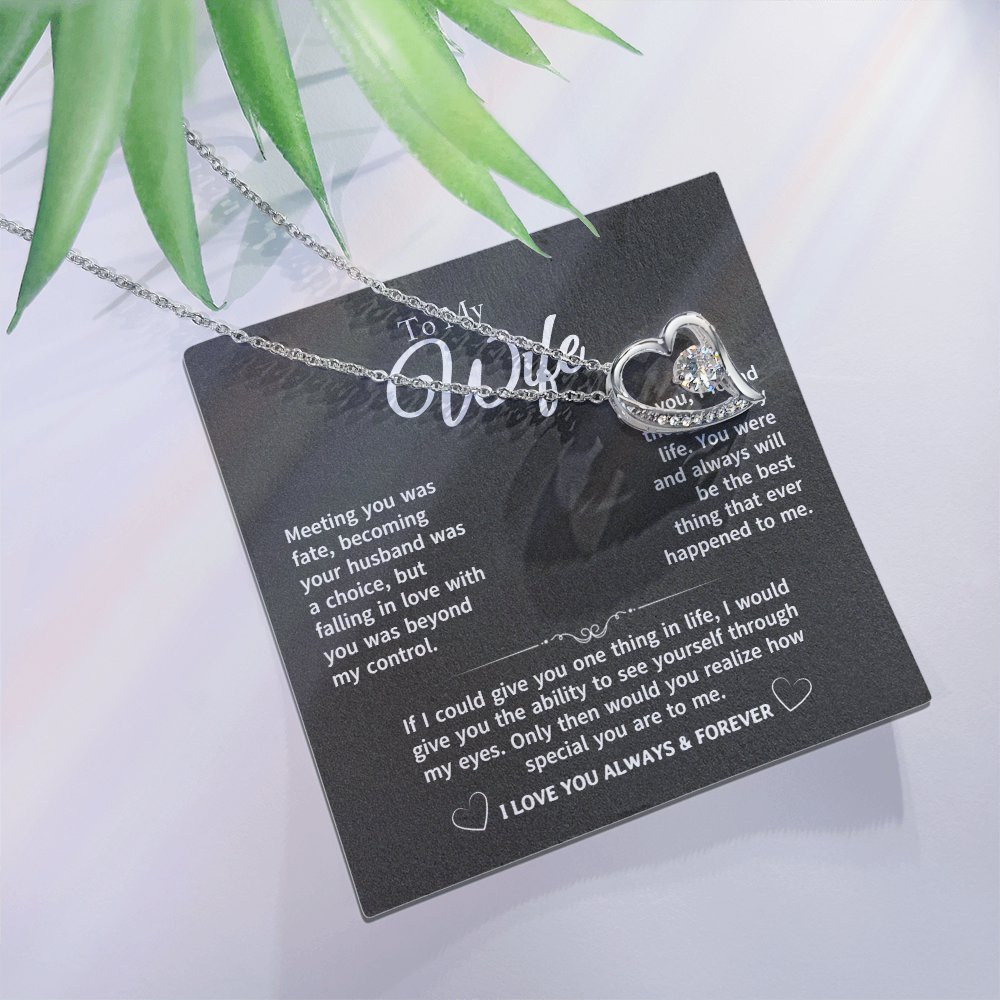 To My Wife - Gift Necklace For Wife - Meeting You Was Fate